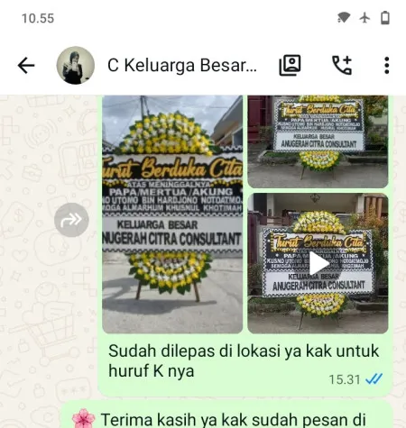 Pengiriman Papan Bunga Duka Ruko Bekasi Barat